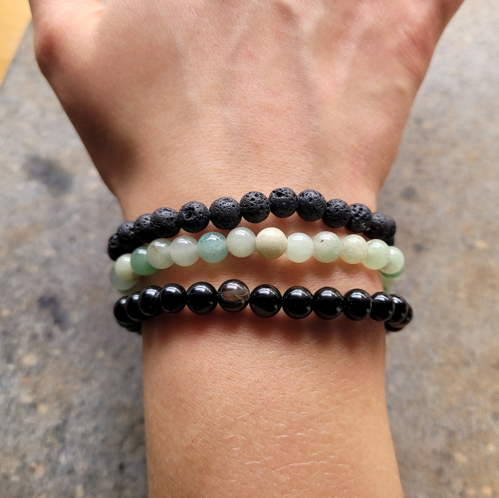 Gemstone Handmade Bracelet Set of 3